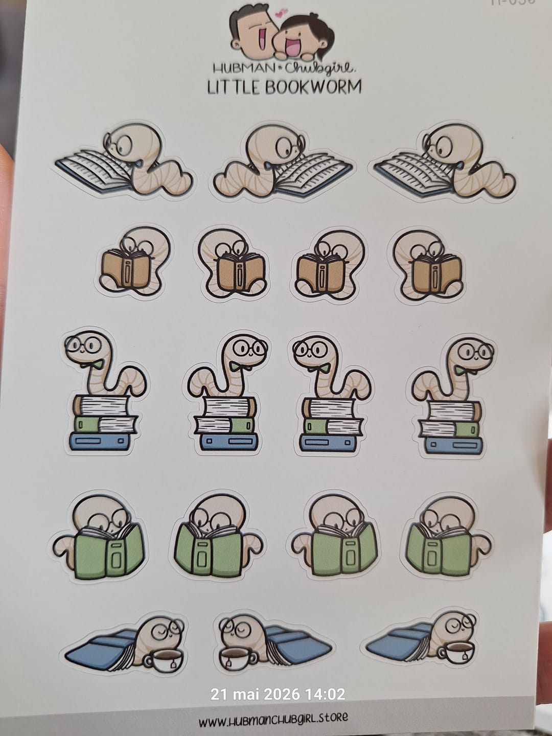 Customer photo review of Little Bookworm Planner Stickers