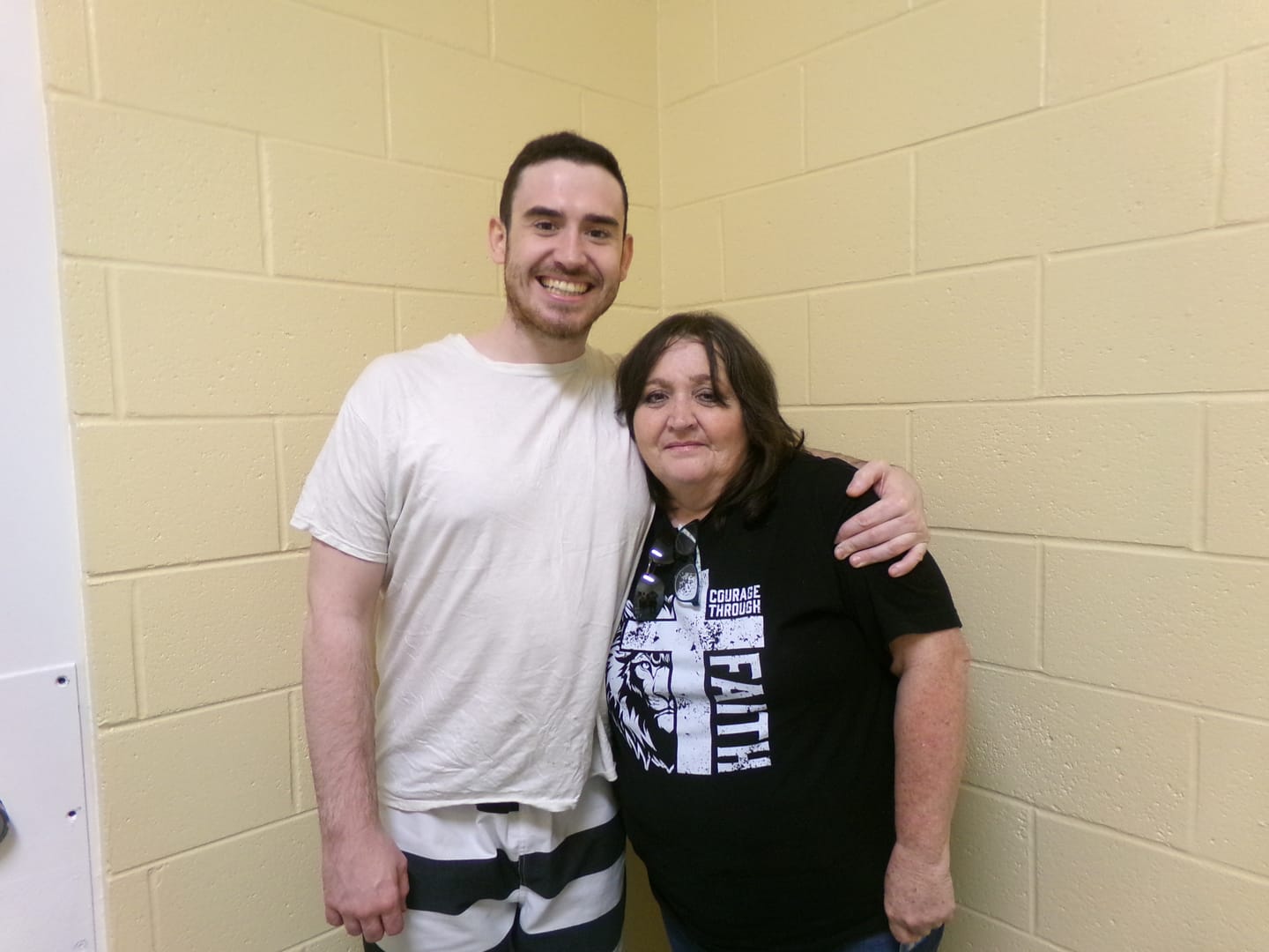 Customer photo review of Courage Through Faith T-Shirt