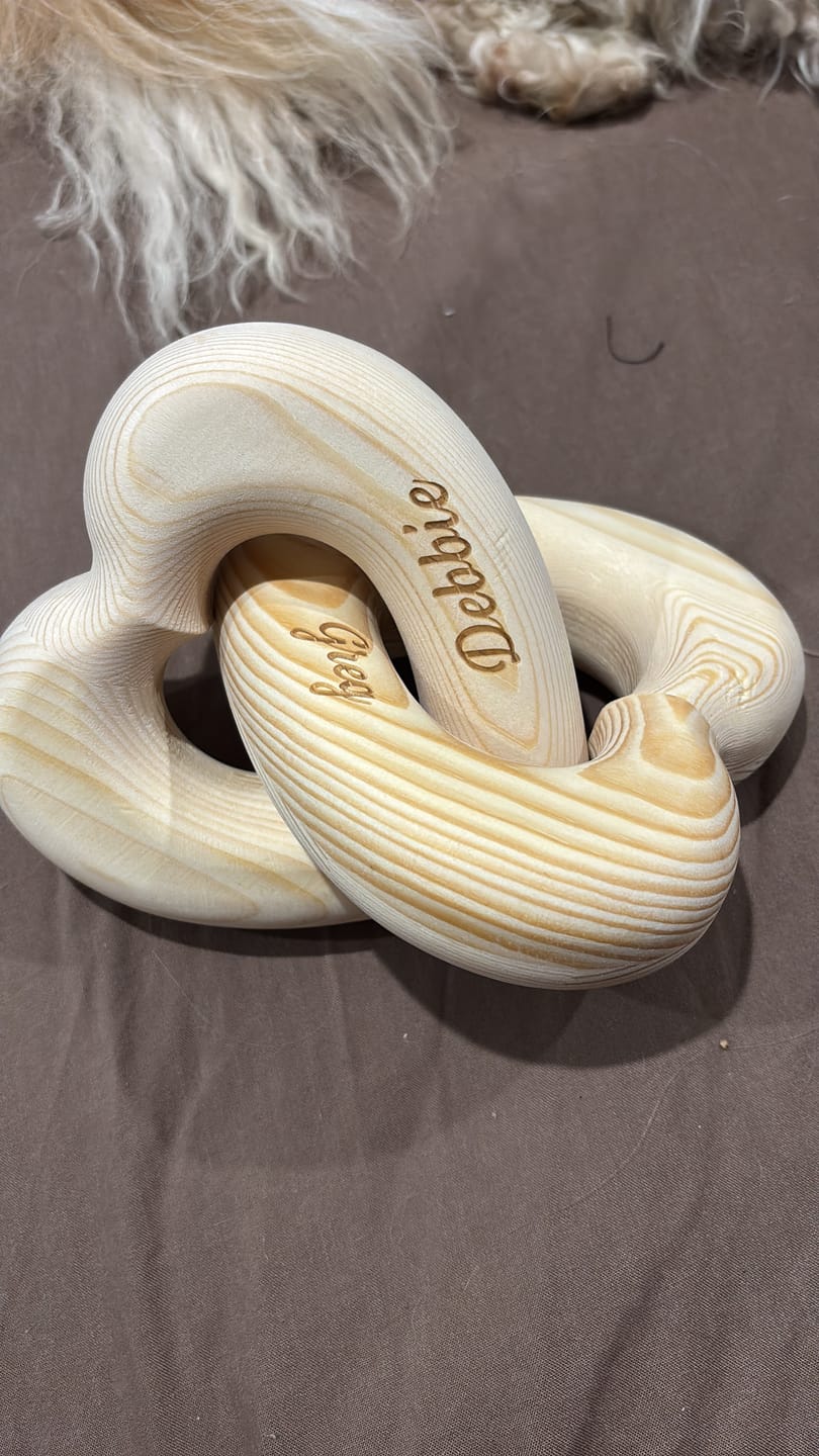 Customer photo review of Romantic Couple - Personalized Infinity Heart Sculpture