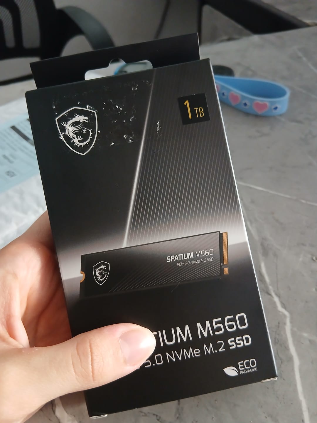 Customer photo review of Disco Duro SSD MSI SPATIUM M560 1TB 3D NAND Flash PCIe Gen 5 x4 NVMe M.2 Internal