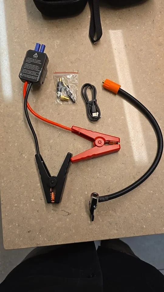 Customer photo review of Portable Car Jump Starter & Tire Inflator — 4-in-1 Emergency Car Tool