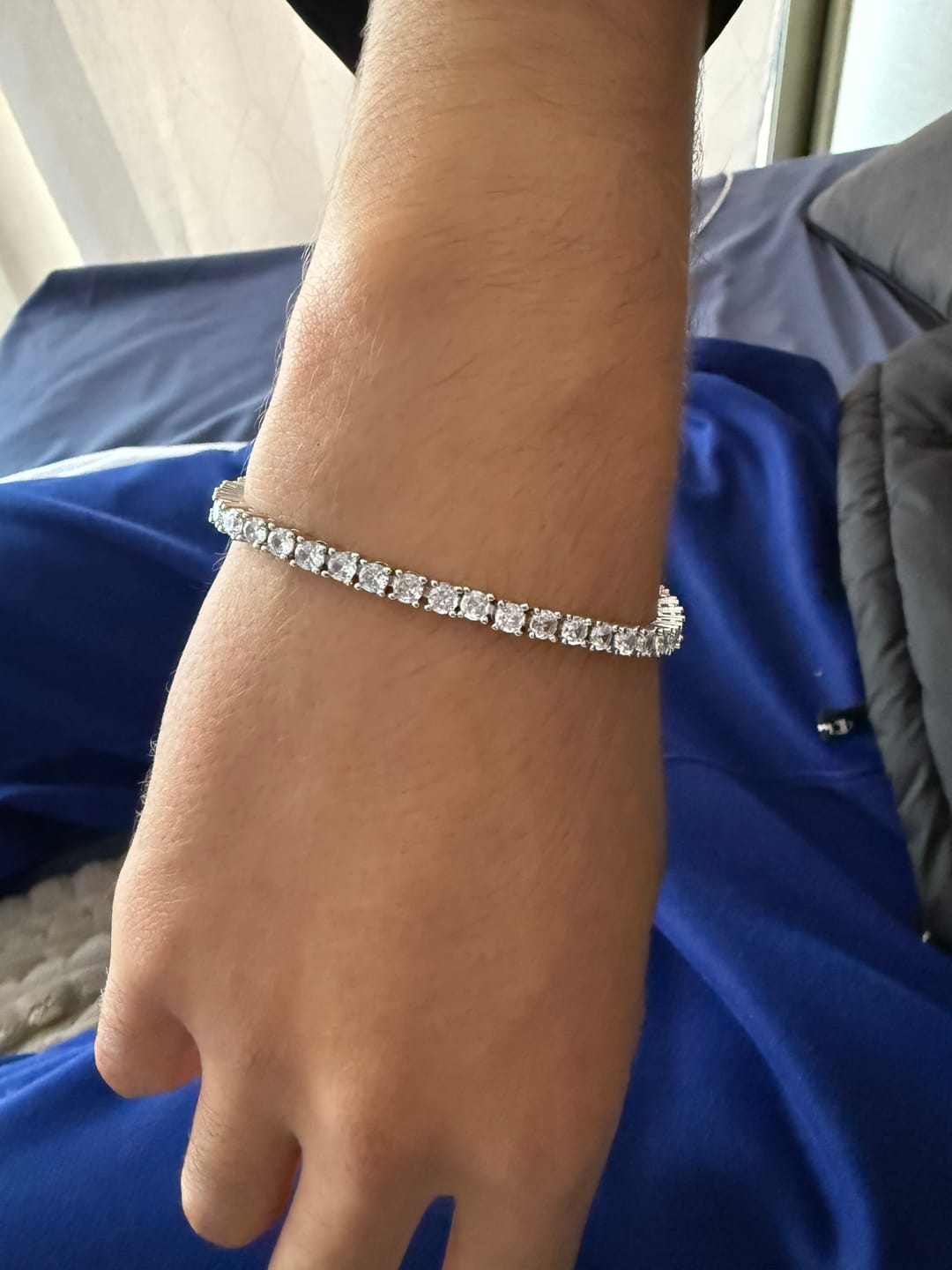 Customer photo review of Pulsera Tennis Cuadrada - 4MM