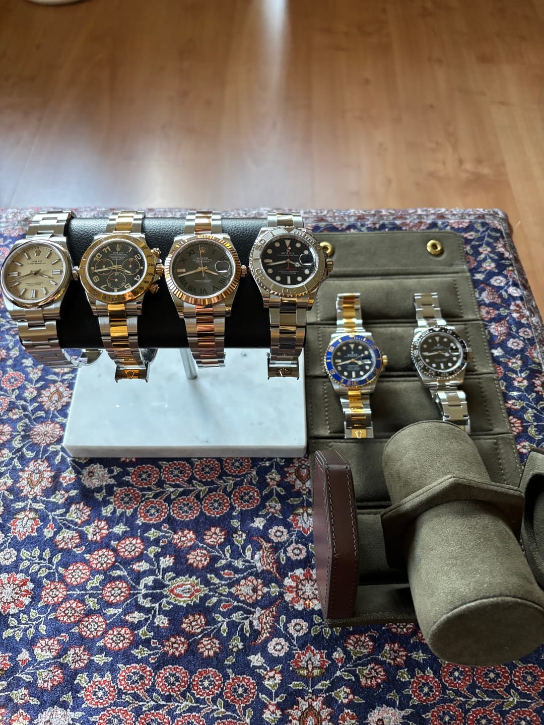 Customer photo review of The Watch Stand - Double - White & Silver
