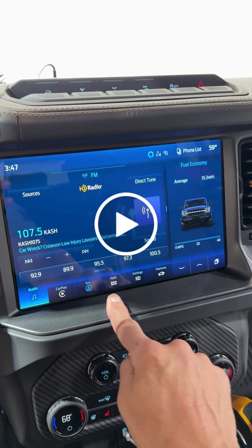 Customer video review of 2021+ Ford Bronco Display Screen Protection Frame