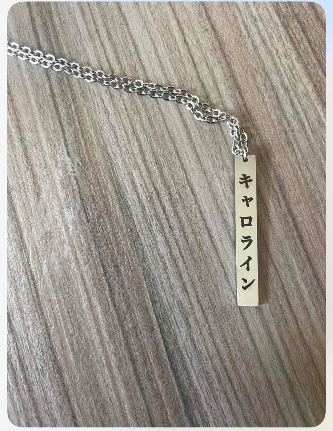 Customer photo review of Collier Japonais Personnalisé