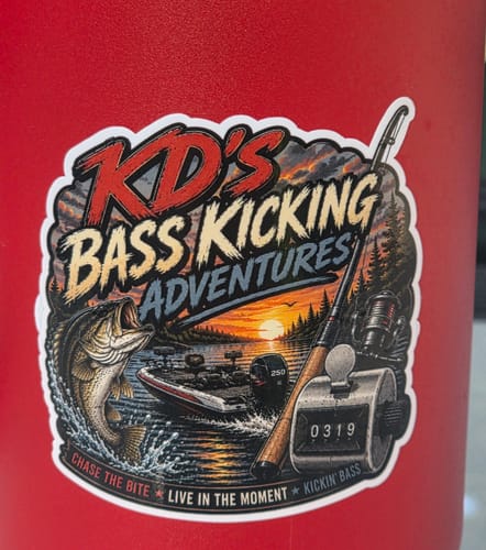 Customer photo review of 150 Custom 3" Laminated Vinyl Stickers
