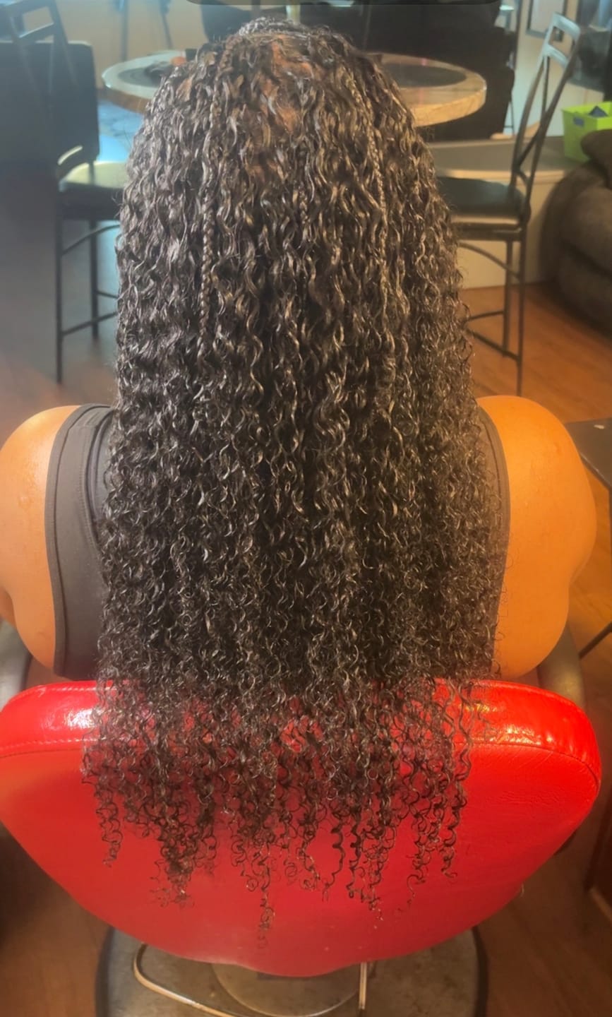 Customer photo review of Cambodia Virgin Hair Water Wave Weft Bundles Human Hair