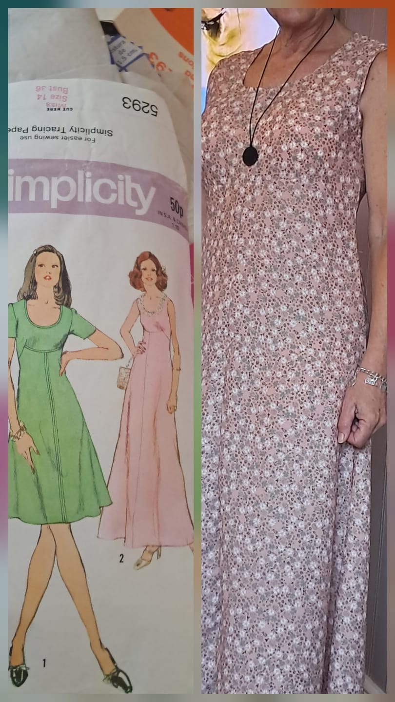 Customer photo review of Khaki and White on Peach Crepe Fabric
