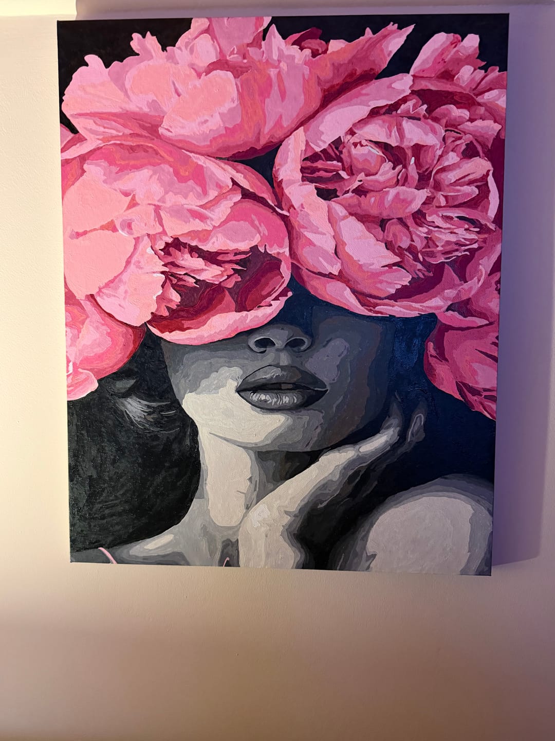 Customer photo review of Noir Woman | Paint by Numbers