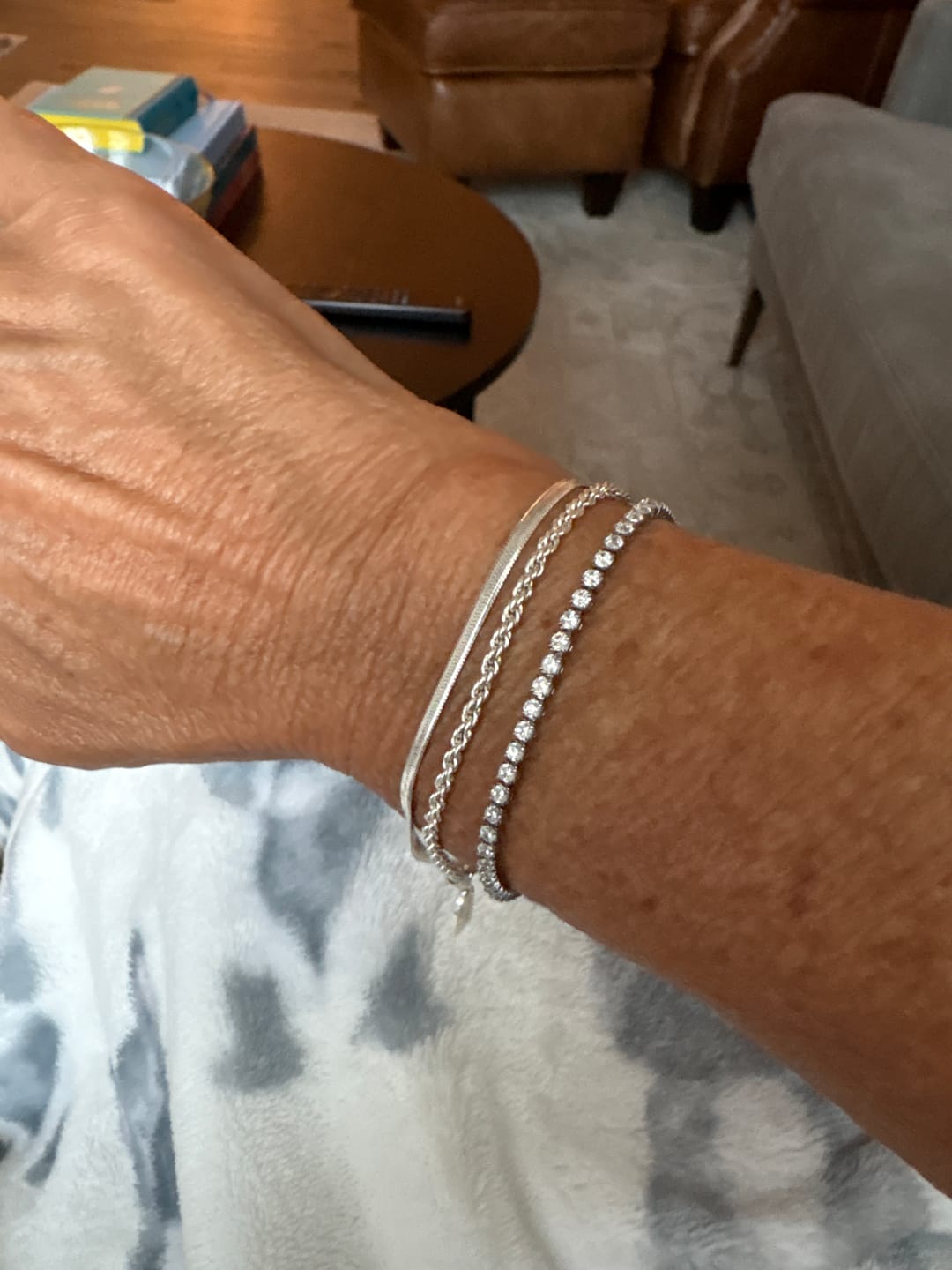 Customer photo review of Minimal Tennis Bracelet