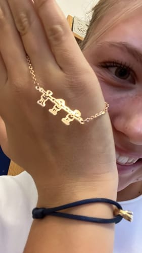Customer photo review of Personalized Child Drawing Necklace or Keychain