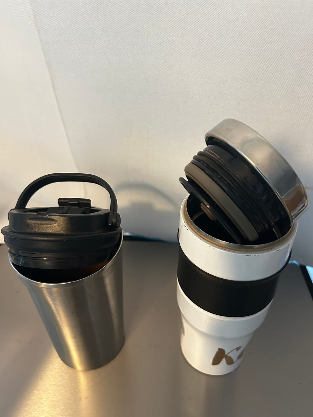 Customer photo review of Stainless Steel Double Wall Vacuum Insulated Water Bottle with Carrier Holder for Adults & Kids - 12 oz, 17 oz and 25 oz