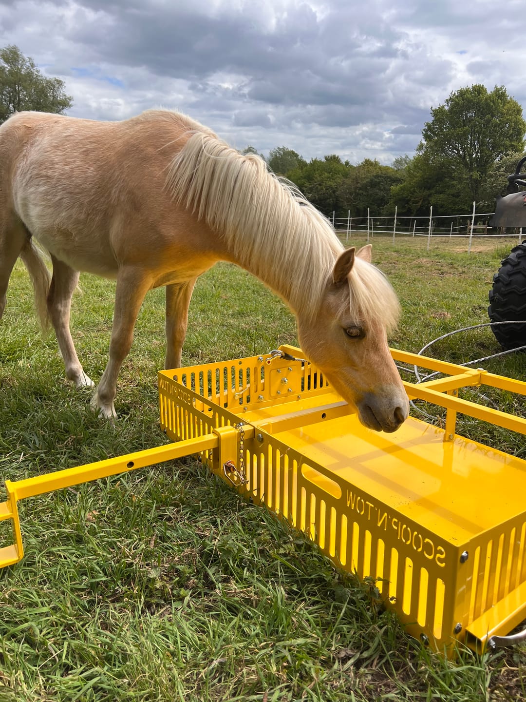 Customer photo review of Scoop'N'Tow Manure Scooper / Paddock Field Cleaner + Trailer