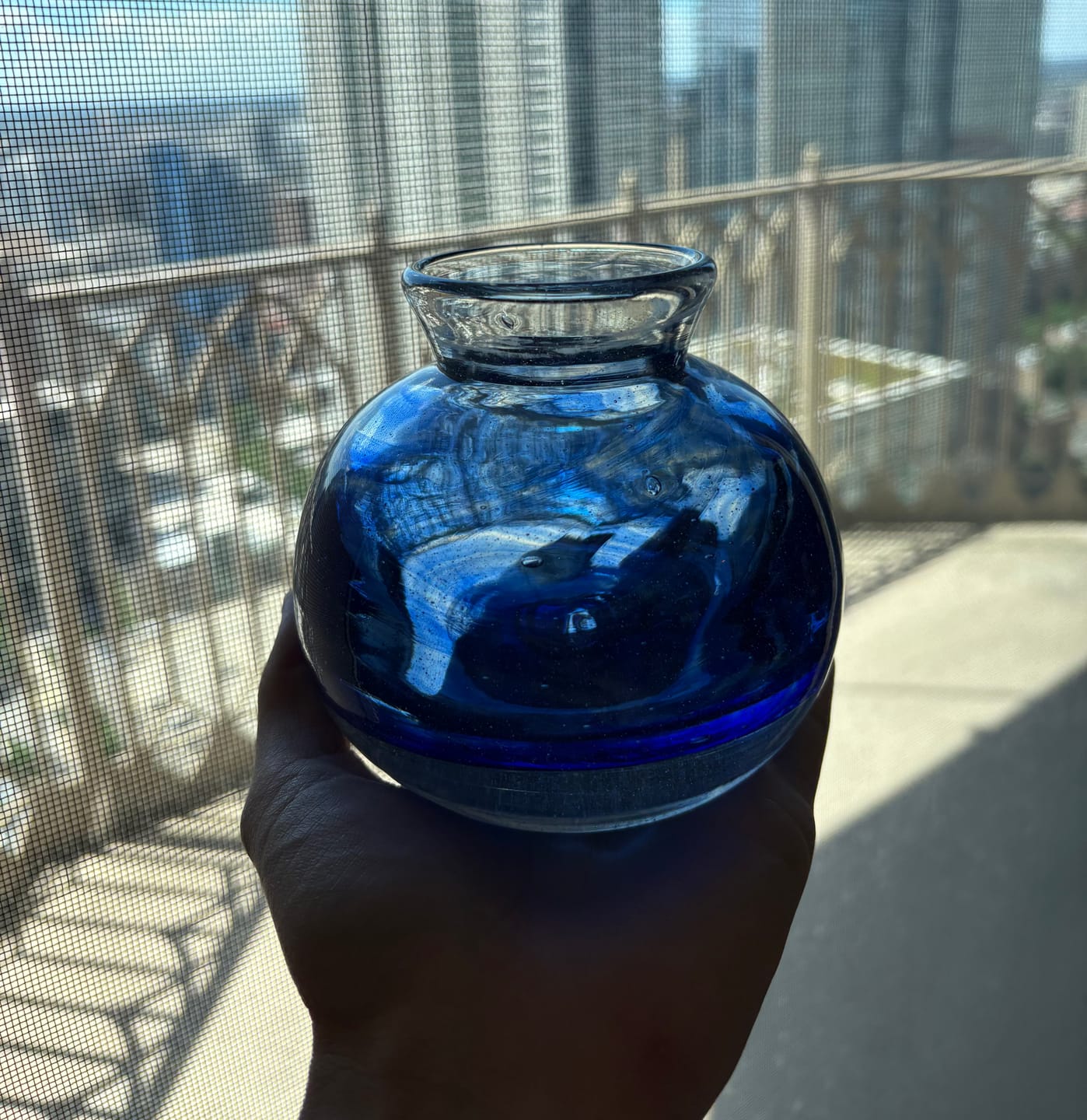Customer photo review of Breaking Glass Keepsake Vase