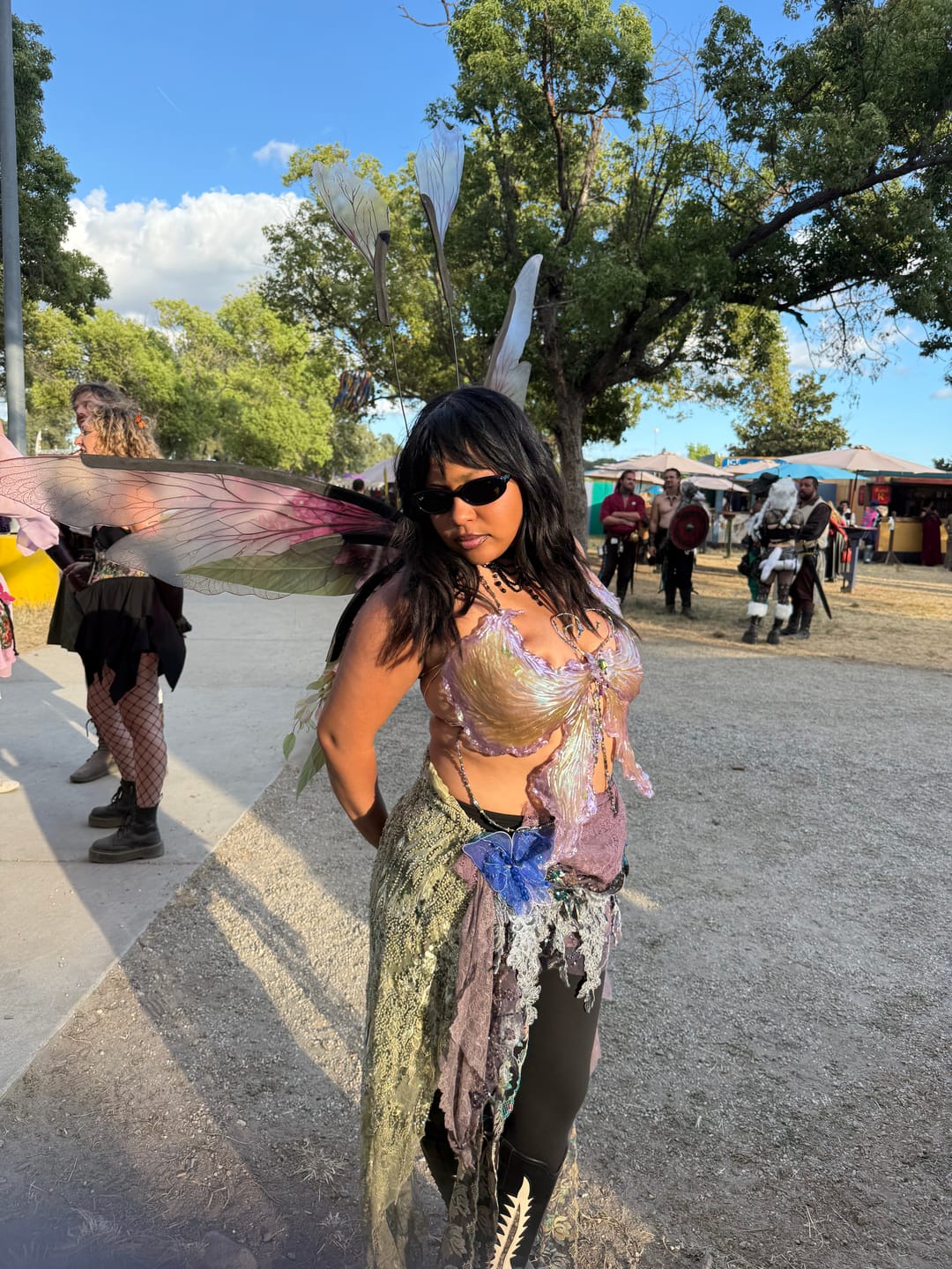 Customer photo review of Lavender Holographic Wing Resin Mermaid Corset Bra Top Cosplay Costume Patent-Protected