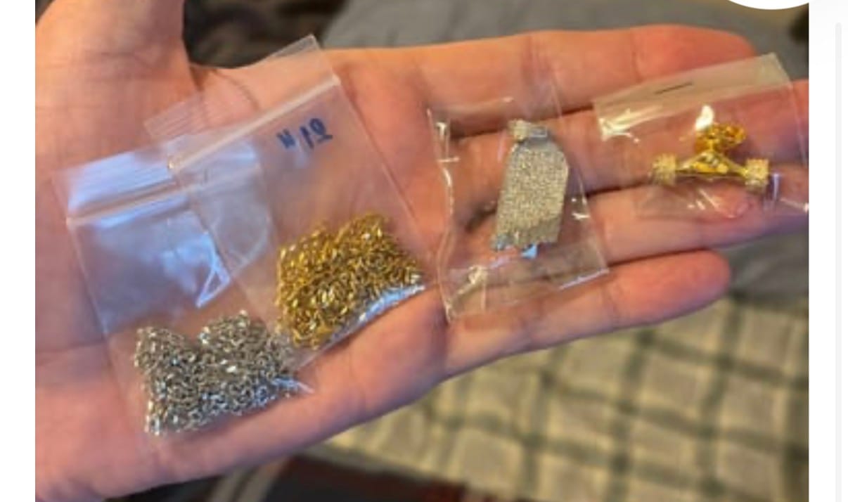 Customer photo review of ICED OUT Broken Deck Pendant (Silver)