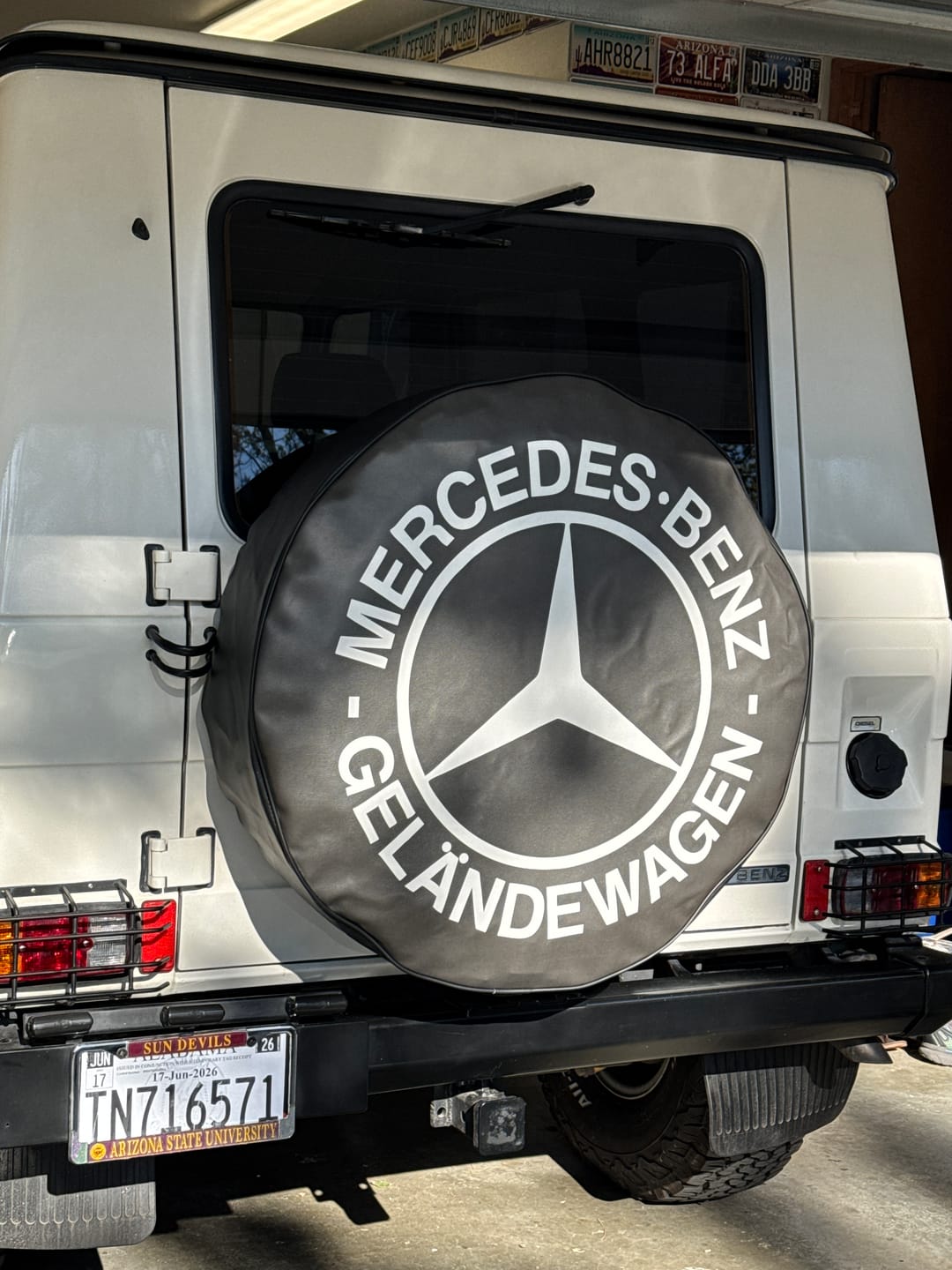 Customer photo review of Custom Spare Tire Cover for Jeep, RV, Bronco Camper, Trailer, & More