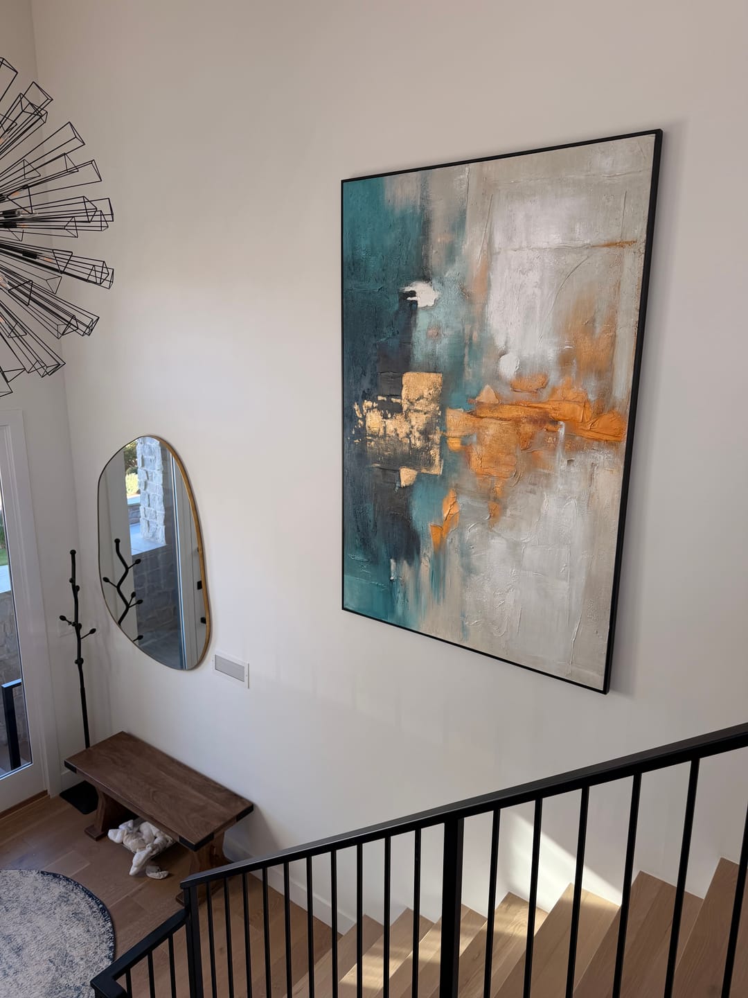 Customer photo review of Textured Abstract Opulence | Blue Gold