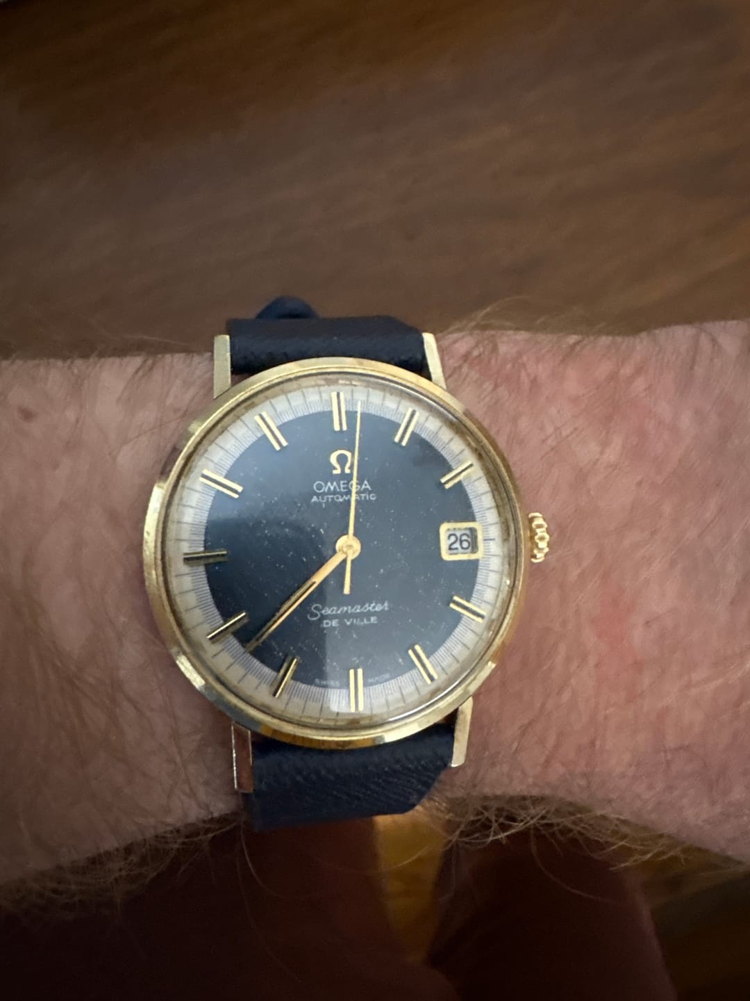 Customer photo review of Navy Blue Saffiano