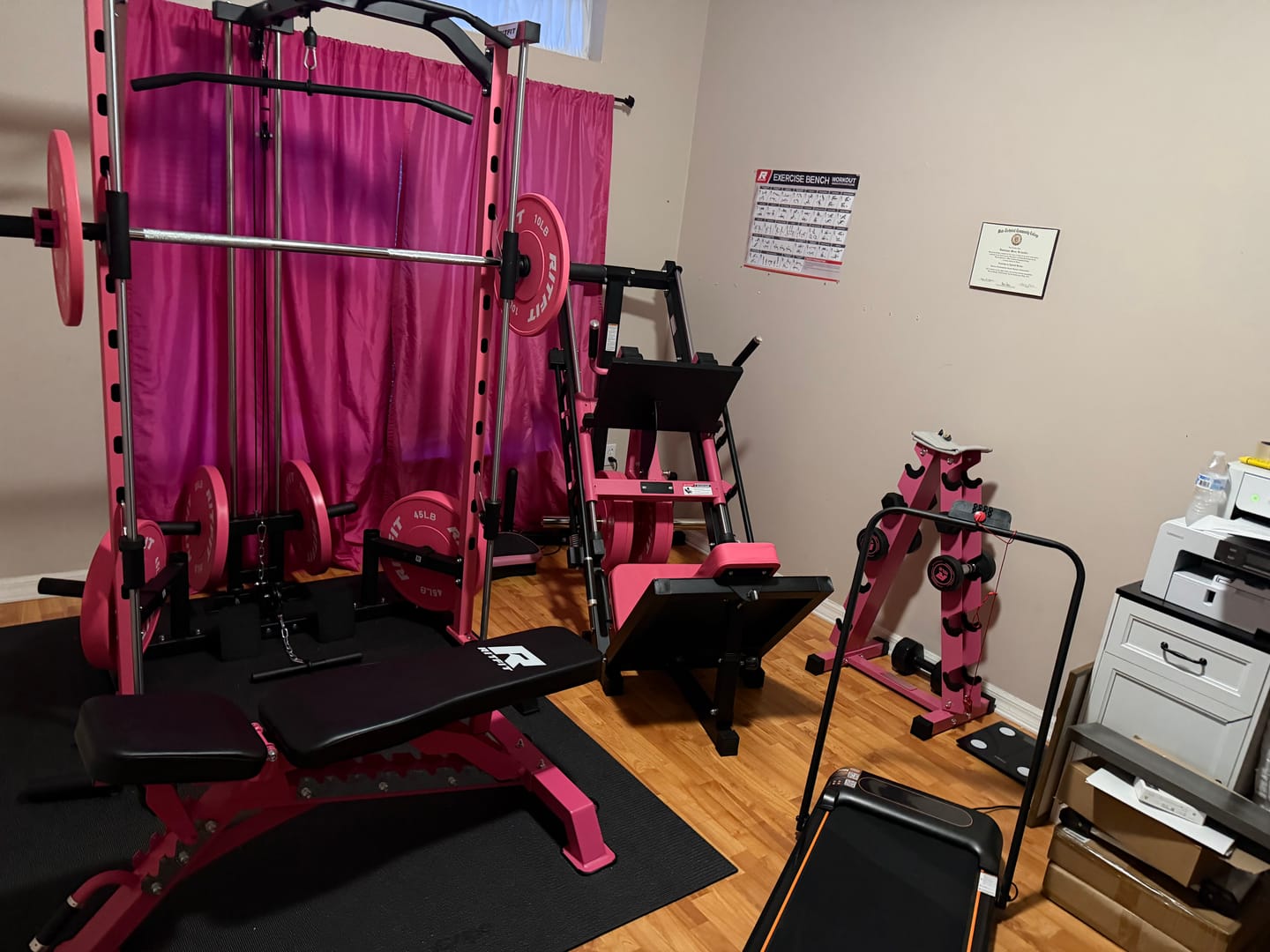 Customer photo review of RitFit PSR05 2.0 Pink Smith Machine Package with LAT-Pull Down Attachments