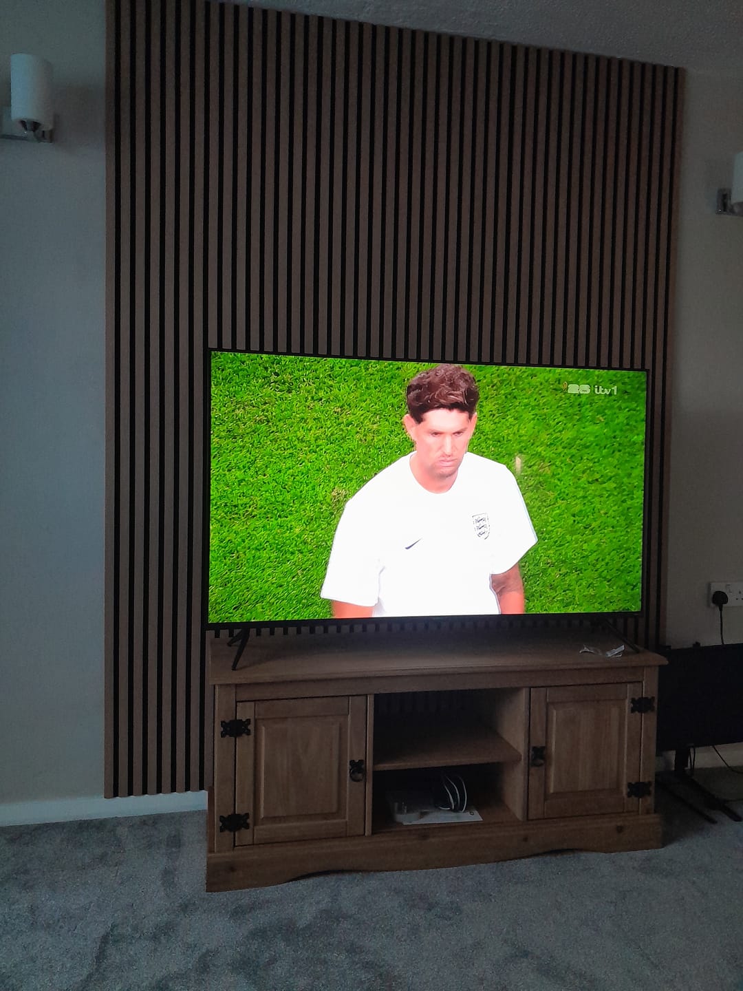 Customer photo review of Premium Acoustic Wall Panels - Natural Oak