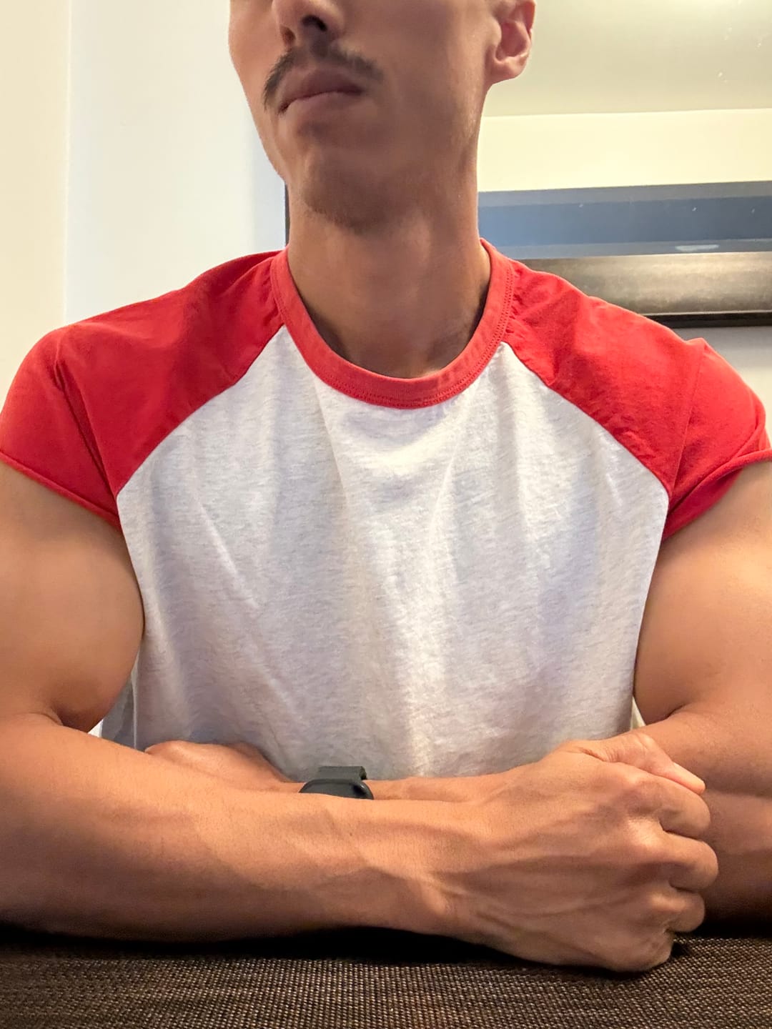 Customer photo review of Vintage Raglan Tee - Red