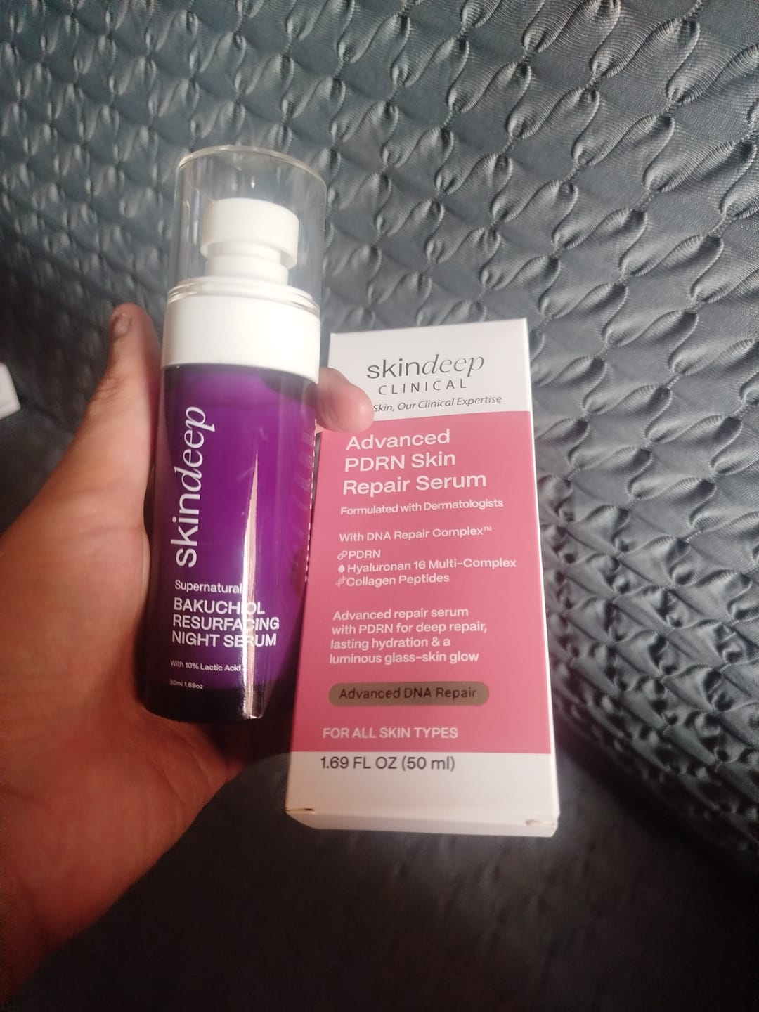Customer photo review of BAKUCHIOL RESURFACING NIGHT SERUM - with 10% Lactic Acid
