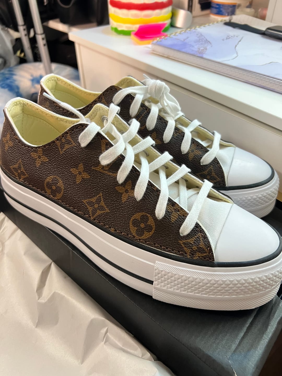 Customer photo review of OG Monogram Platform Chuck Lows
