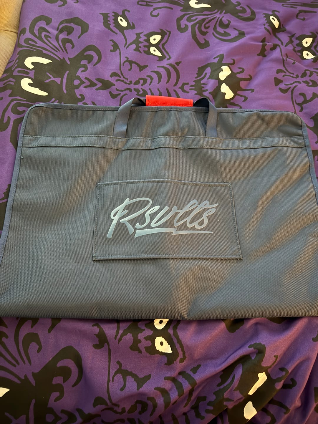 Customer photo review of Navy – Garment Bag