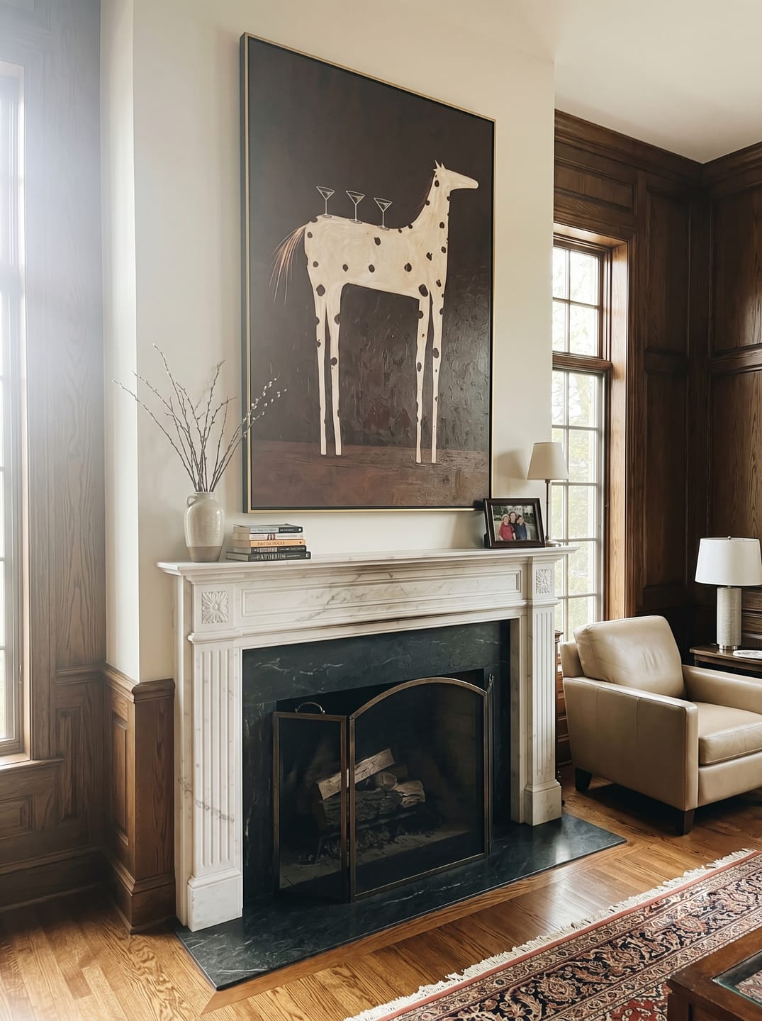Customer photo review of Spirited Balance – Whimsical Equine Martini Painting | Heavy Texture Eclectic Wall Art