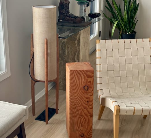 Customer photo review of Rocketlamp | Floor Lamp | Black Walnut
