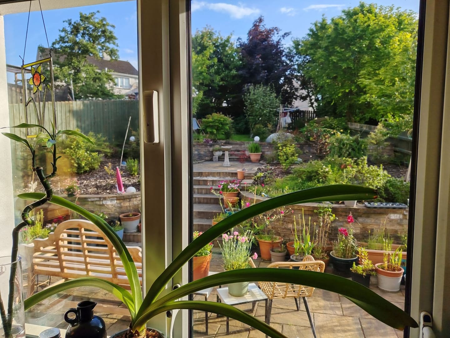 Customer photo review of Teak garden furniture Lutyens bench