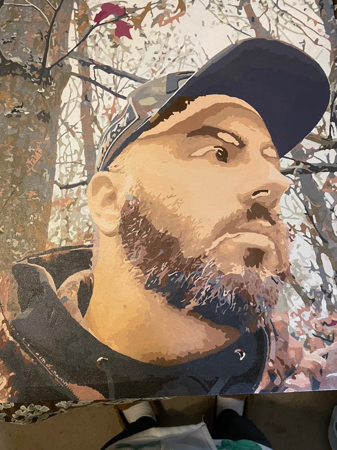Customer photo review of Custom Paint By Numbers - Personalized Portraits Art