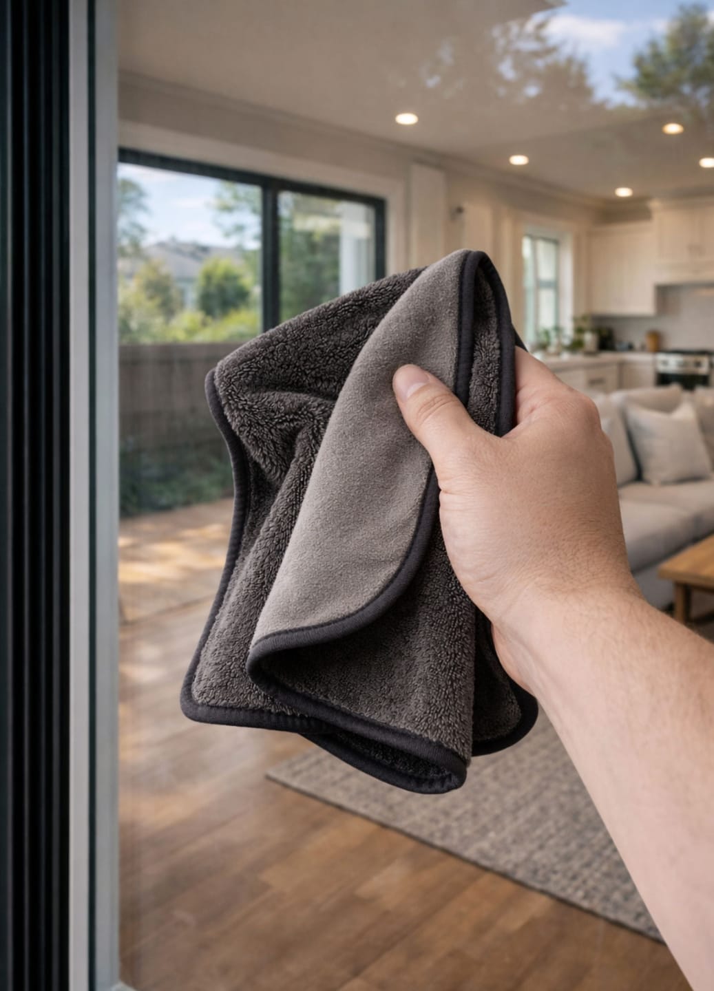 Customer photo review of JeaverCloth – the USA Favorite Window & Glass Door Cleaning Cloth (24x16 Inches)