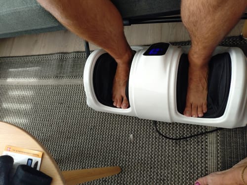 Customer photo review of Fot- og leggmassasjeapparat med fjernkontroll