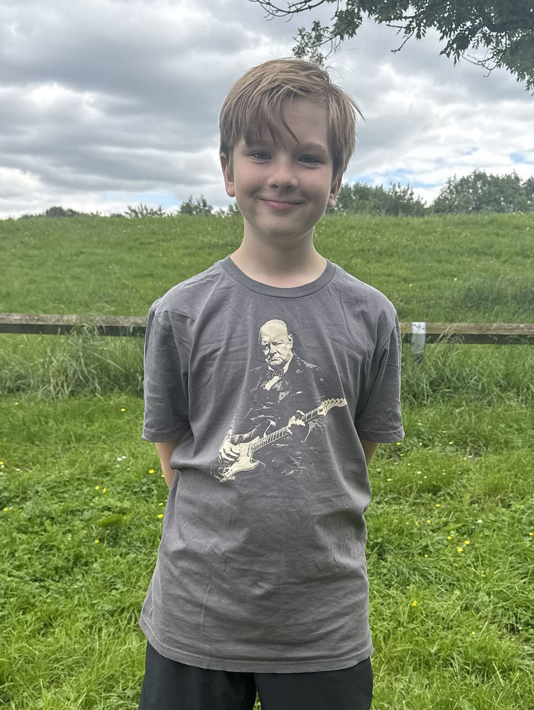 Customer photo review of Churchill Rock T-Shirt
