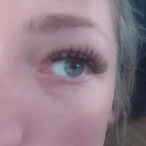 Customer photo review of Ekstra Sett Vippe Extensions