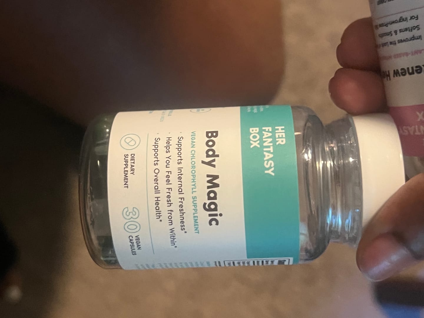 Customer photo review of Body Magic Chlorophyll Pill - For Body Odor, Detox & Skin
