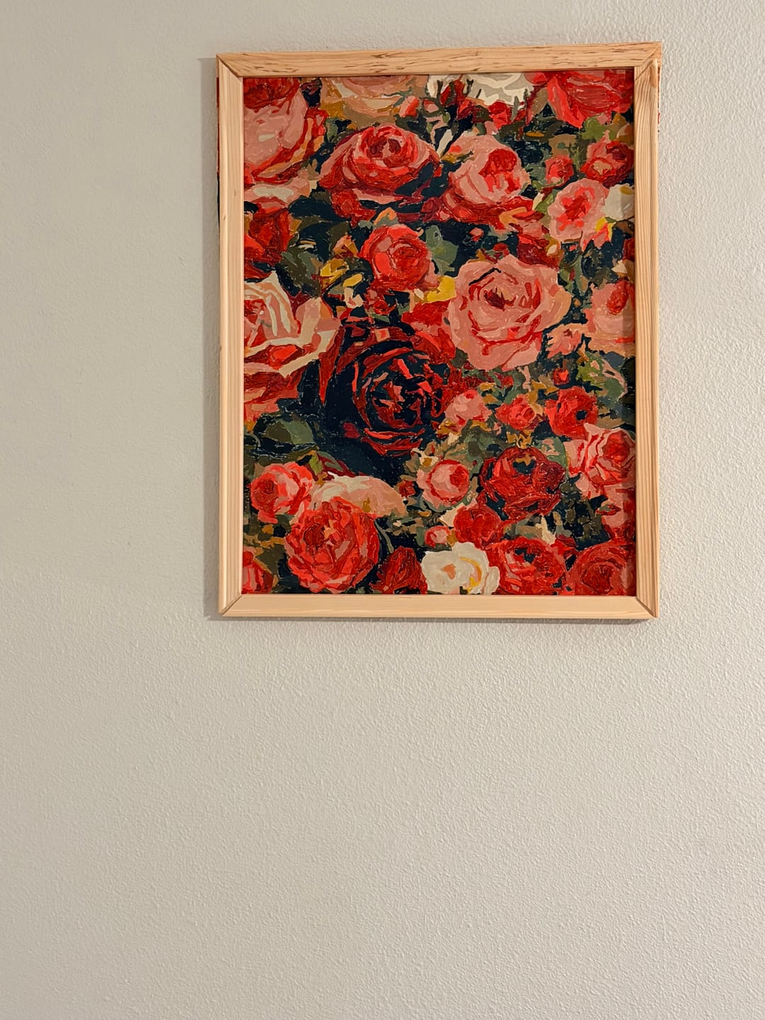 Customer photo review of Sea of Roses | Paint by Numbers