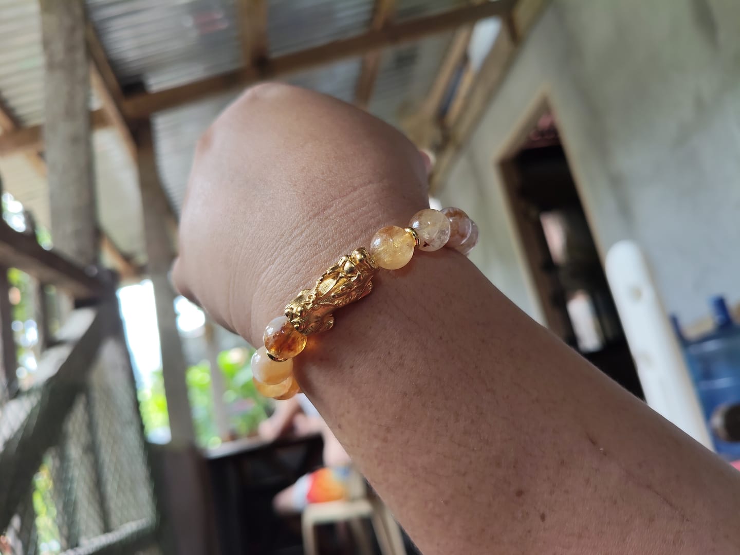 Customer photo review of 2026 Color of the Year Gold-Citrine-PiYao for Abundance-Success-Good Fortune