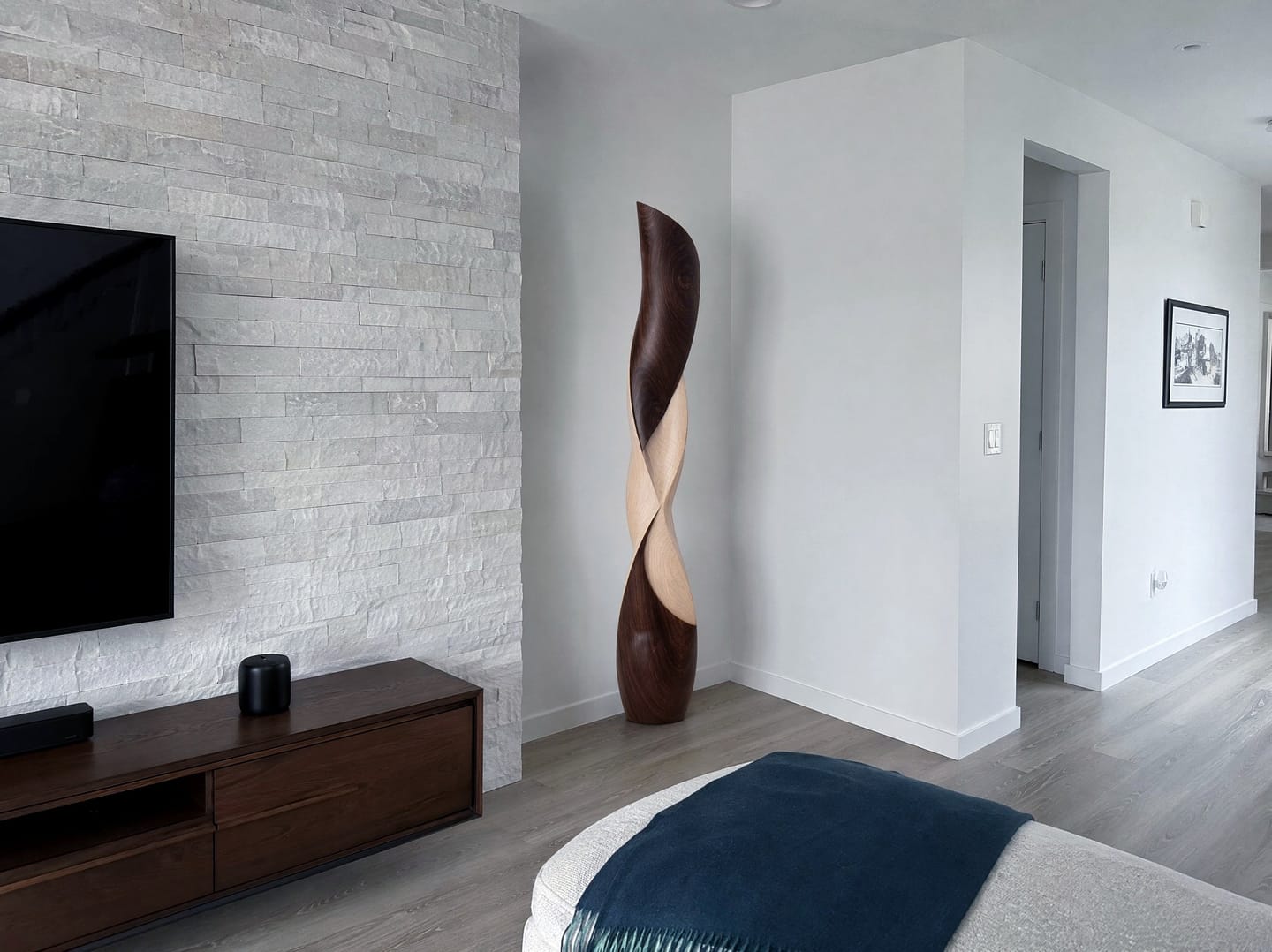 Customer photo review of Twist of Coexistence    | Large Wood Sculpture