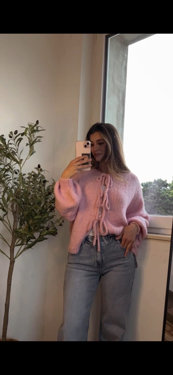 Customer photo review of Oversize Mini Schleifen Cardigan