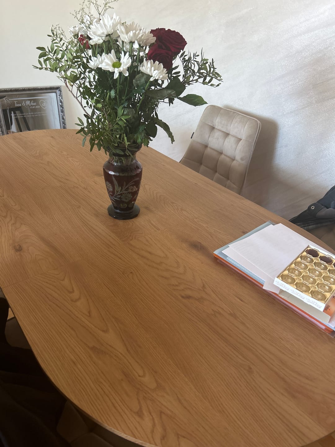 Customer photo review of Masa extensibila COLORADO, stejar auriu/negru, 120/160x80x74 cm