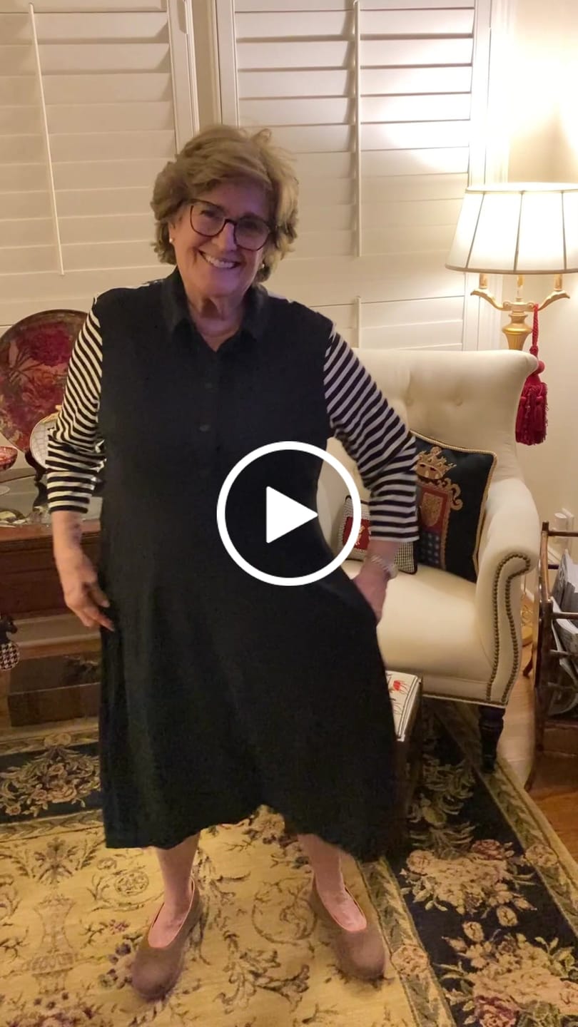 Customer video review of Tekbika Range Shirtdress, Black/Stripes