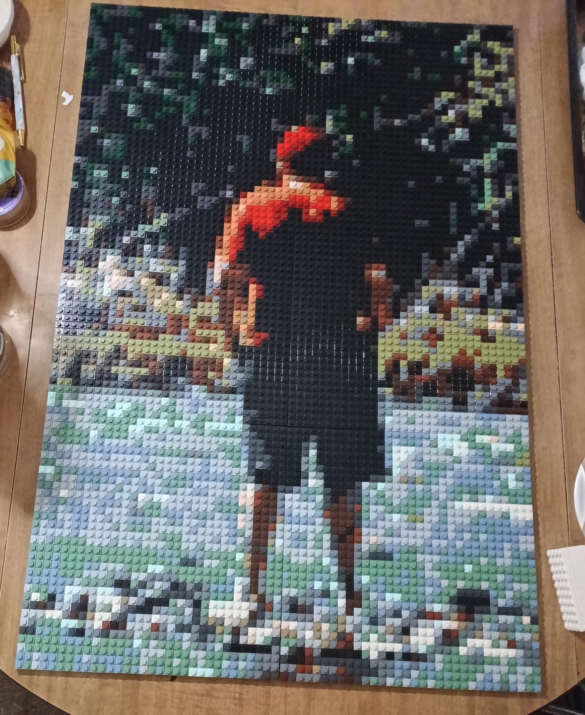 Customer photo review of Custom Bricked Mosaic Portrait 20x30"