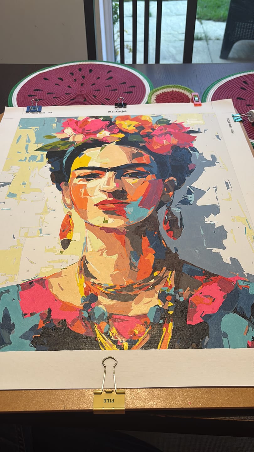 Customer photo review of Expressive Frida | Paint by Number