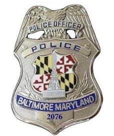 Customer photo review of Baltimore Maryland Police Badge Customizable Number Replica Movie Props