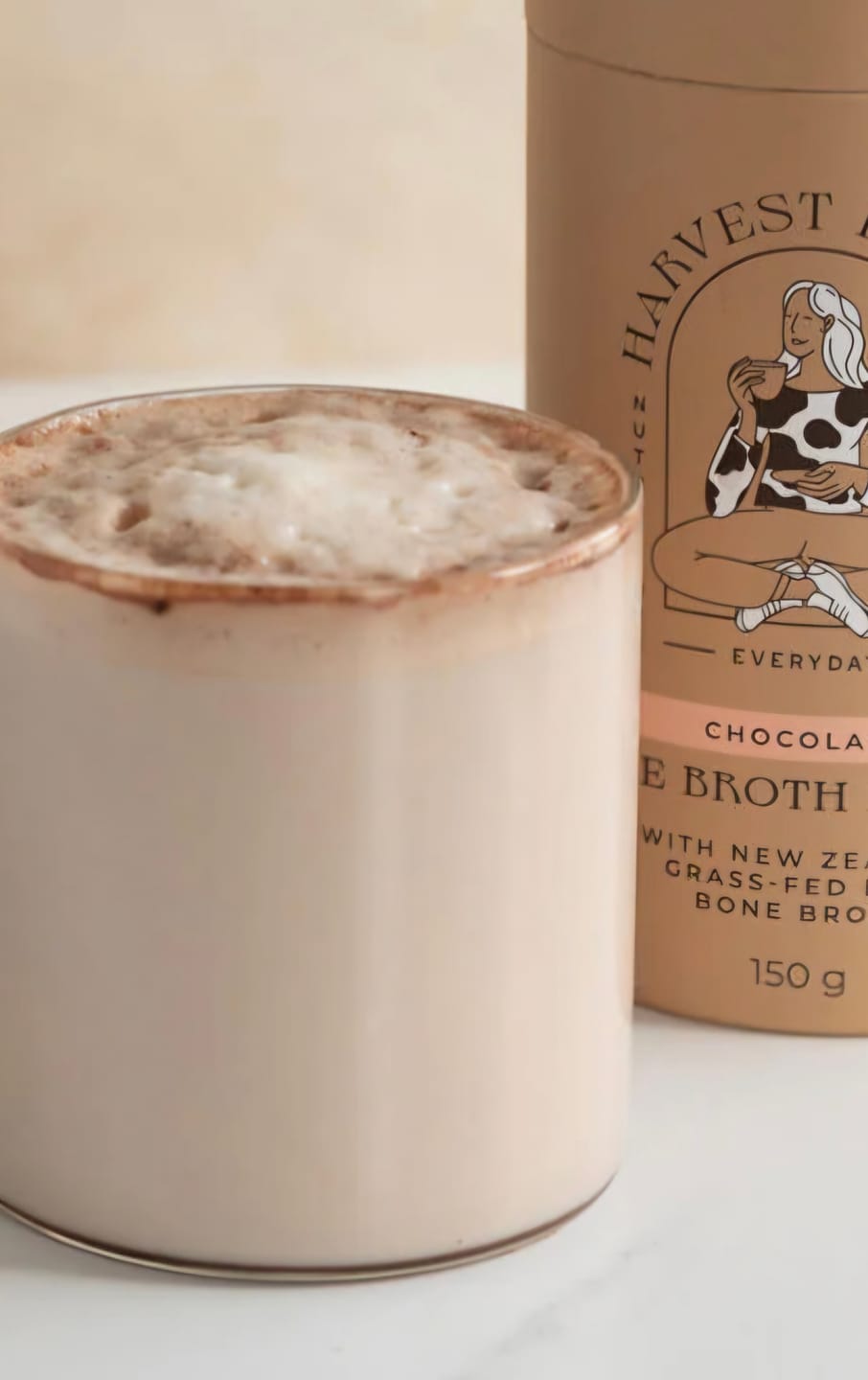 Customer photo review of Chocolate Bone Broth Powder