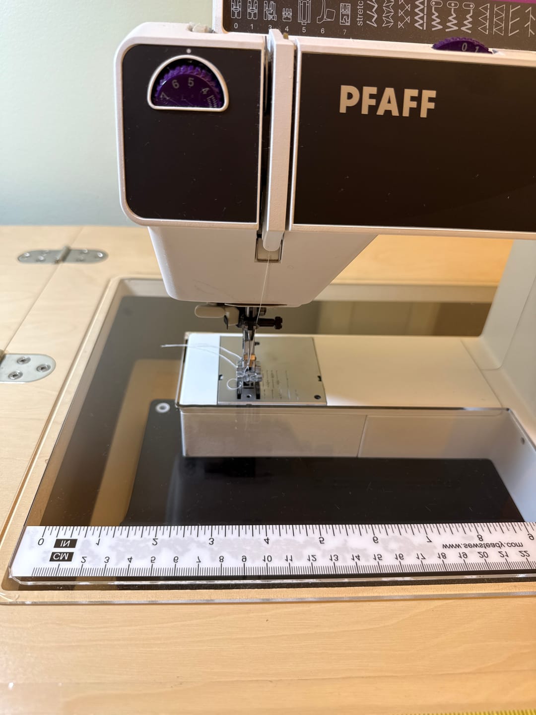 Customer photo review of Sew Steady Custom Acrylic Cabinet Insert