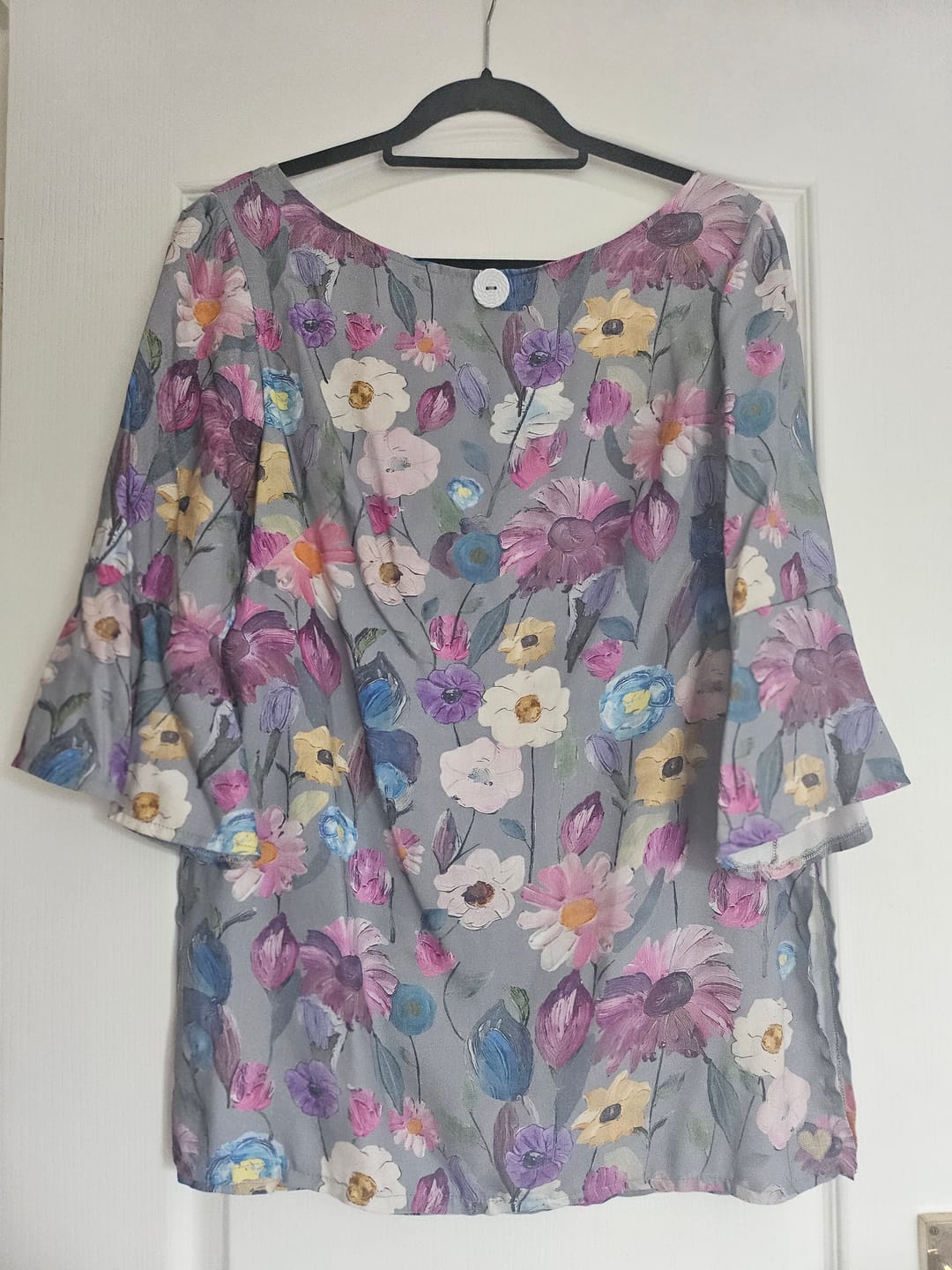 Customer photo review of Hand Painted Garden Linen Viscose Fabric